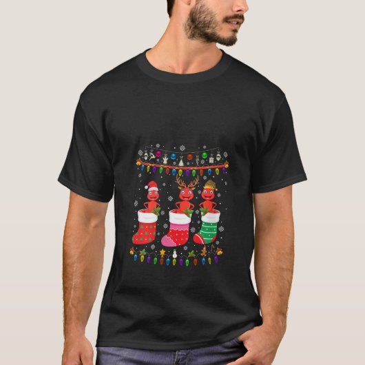 T-shirt Chaussettes de Noël moches Pyjama de sucre de Noël (Devant)