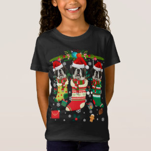 T-Shirt Chaussettes de Noël Pyjama Saint Bernard Chien Chi
