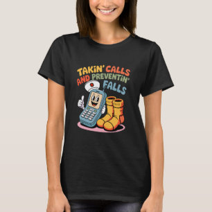 T-shirt Chaussettes de risque de chute d'infirmière humour