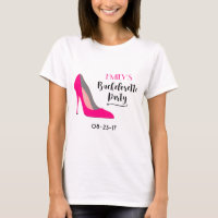 Chaussure à talon rose chaud Typographie Bachelore