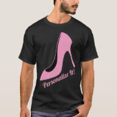 T-shirt Chaussure à talon rose haute Rétro (Devant)