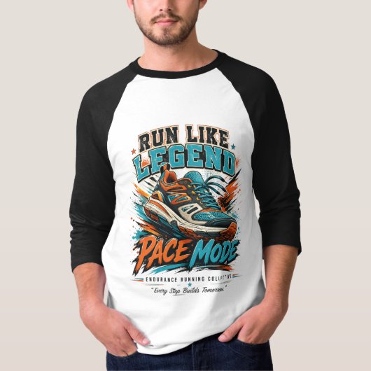 T-shirt Chaussure de course à pied Art Pace Mode Retro Run (Devant)