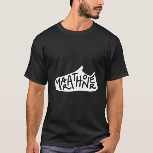T-shirt Chaussure de course à pied pour marathonien (Devant)