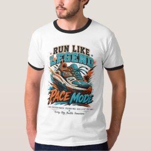 T-shirt Chaussure de course Art Légendaire Mode Rythme Rét