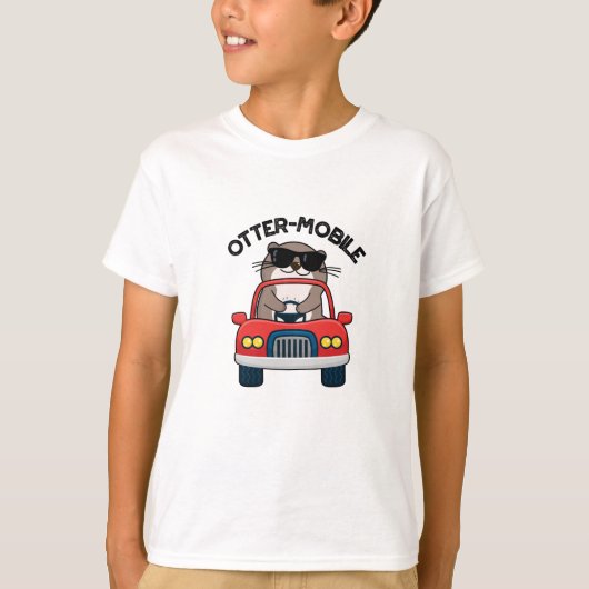 T-shirt Chaussure de voiture animal drôle Otter-mobile (Devant)