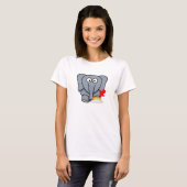 T-shirt Chaussure d'éléphant je t'aime (Devant entier)