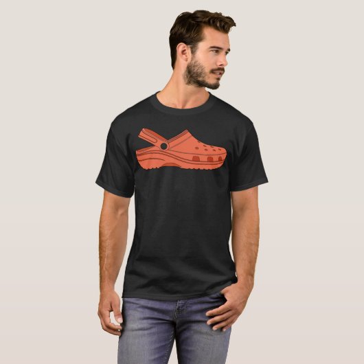 T-shirt Chaussure en croix Tangerine Orange Clog Classic T (Devant entier)