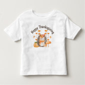 T-shirt Chaussure Toddler Bon thanksgiving Hérisso (Devant)