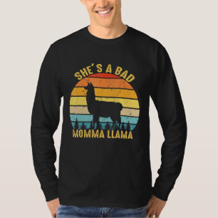 T-shirt Chaussure Un Mauvais Momma Llama Retro Vintage Lla