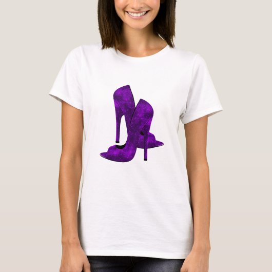T-shirt Chaussures à talon élevé violet (Devant)