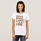 T-shirt Chaussures Alcool & Bientôt Mme. Réception de mari (Devant entier)