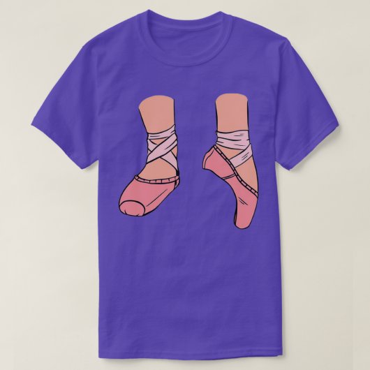 T-shirt Chaussures Ballet Pink sur la jambe Drôle Citation (Design devant)