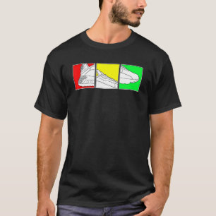 T-shirt Chaussures De Basket Tendance Avec Couleurs Rasta 