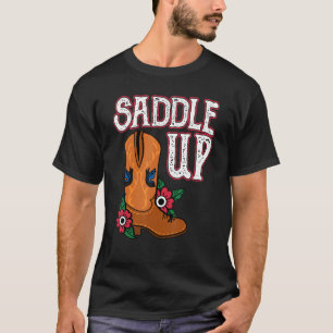 T-shirt Chaussures de Cowgirl Sautent à Cheval Cowgirl
