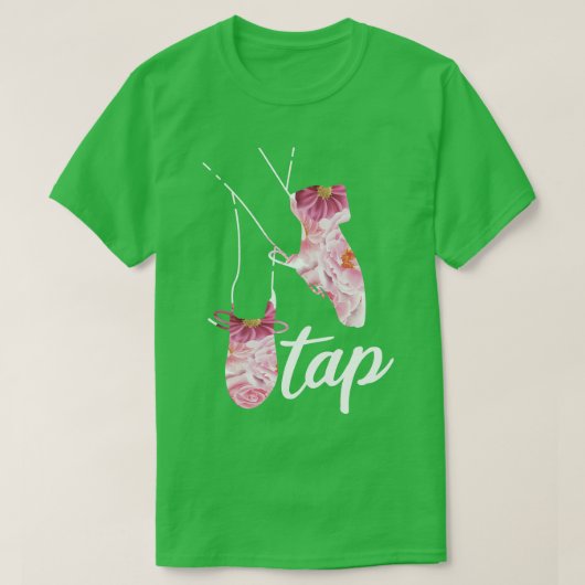 T-shirt Chaussures de danse Floral Tap (Design devant)