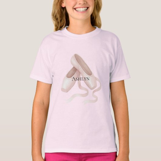 T-shirt Chaussures en Ballet Rose (Devant)