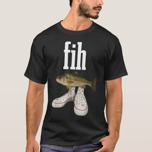 T-shirt Chaussures Fih Poisson Drôle (Devant)