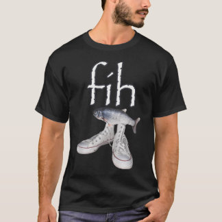 T-shirt Chaussures Fih Poisson Drôle Memes Poisson Mal Ort