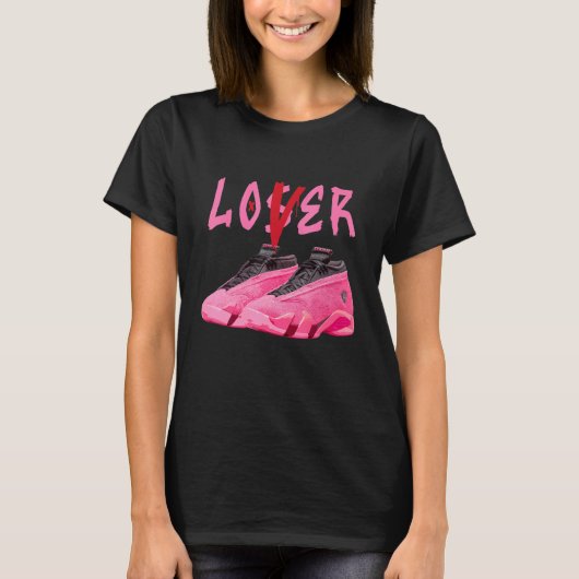 T-shirt Chaussures Loser Drip Basket Match 14 Shocking Ros (Devant)
