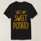 T-shirt Chaussures Ma Pomme De Terre Douce J'Ai Mis Thanks (Design devant)