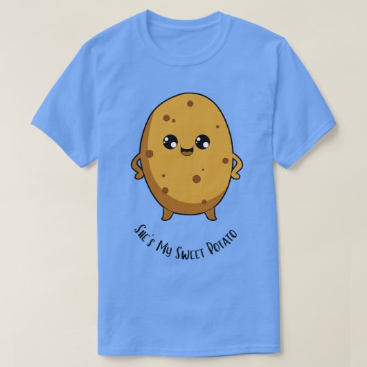 T-shirt Chaussures Ma Pomme De Terre Douce Je Yam Joue Cou (Design devant)