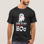 T-shirt Chaussures Mon Boo Mignonne Couple Halloween Costu (Devant)