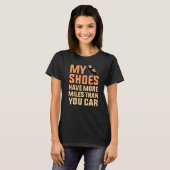 T-shirt Chaussures Ont Plus De Miles Moitié Marathon Runne (Devant entier)