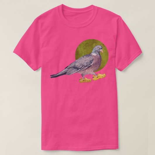 T-shirt Chaussures Pigeon In en bleu (Design devant)