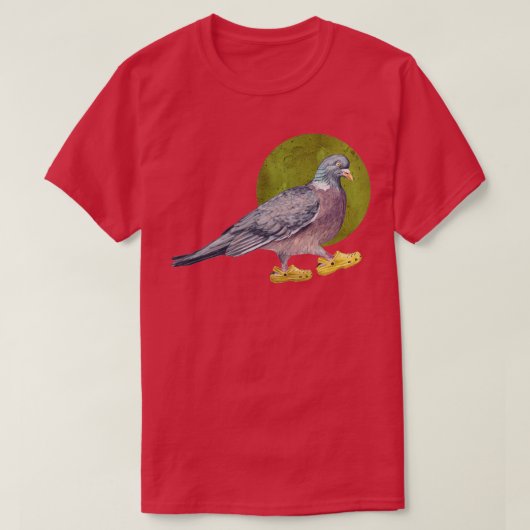 T-shirt Chaussures Pigeon In en vert (Design devant)