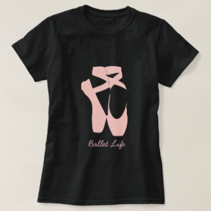T-shirt Chaussures pointes de ballon rose