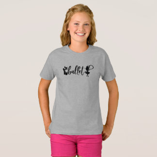 T-shirt Chaussures pour danseuse de ballet Silhouette