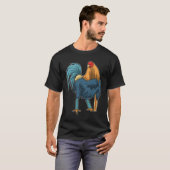 T-shirt Chauve-souris de cricket de coq (Devant entier)