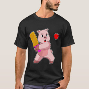 T-shirt Chauve-souris de cricket de porc