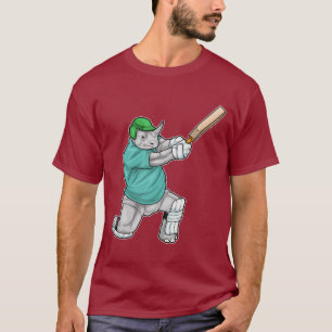 T-shirt Chauve-souris de cricket de Rhino