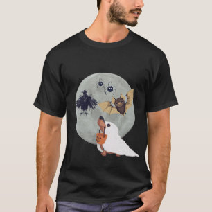 T-shirt Chauve-souris, Lune, Citrouille, Corbeau et Chien