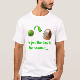 T-shirt chaux dans la noix de coco