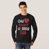 T-shirt CHD Heart Disease Warrior Proud DAD Awareness Ribb (Devant entier)