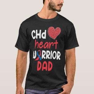 T-shirt CHD Maladie cardiaque Guerrier Fière DAD Sensibili