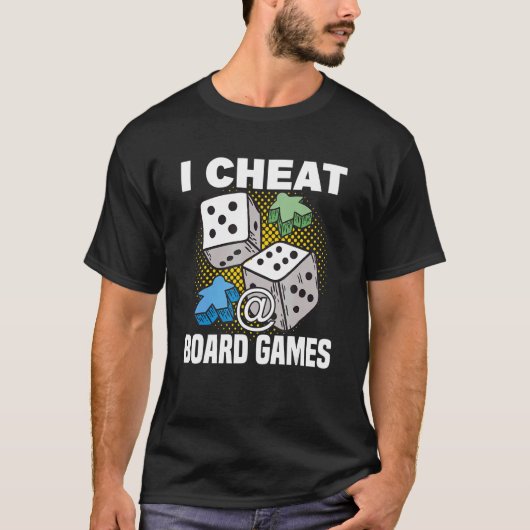 T-shirt cheat at board games board game board gamer tablet (Devant)