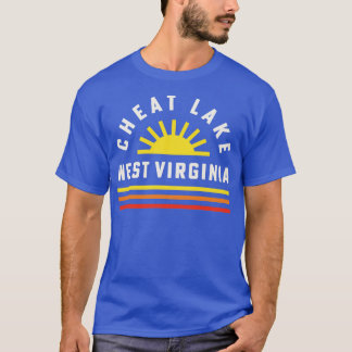T-shirt Cheat Lake West Virginia Camping Retro Vintage Sun