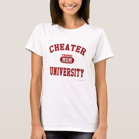 T-shirt Cheater University Parody College Athletic Dept (Devant)