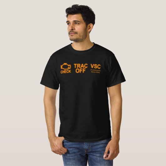 T-shirt Check Engine Trac Off VSC Scion XB Warning Lights  (Devant entier)