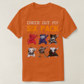 T-shirt Check Out My Six Pack Bat Demon Skeleton Vampire H (Design devant)