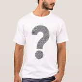 T-shirt Checkerboard Question Mark Black and White (Devant)