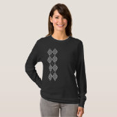 T-shirt Checkered Argyle Vertical Cool Surf and Skateboard (Devant entier)
