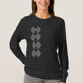 T-shirt Checkered Argyle Vertical Cool Surf and Skateboard