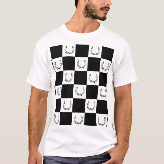 T-shirt checkered de logo de cartel (Devant)