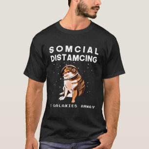 T-SHIRT CHEEMS DOGE MEME DANS L'ESPACE FUNNY DISTAMCMC SOM