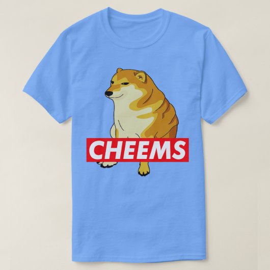 T-shirt Cheems Étiquette rouge (Design devant)