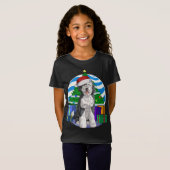 T-Shirt Cheepadoodle Chien mignon Père Noël Décor Arbre de (Devant entier)